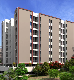 Just 7 Floors Each Tower